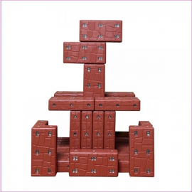 소프트적색 무독성자석벽돌16cm 48p