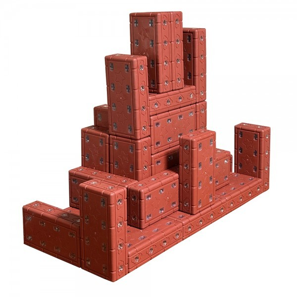 소프트적색 무독성자석벽돌18cm 40p