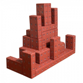 소프트적색 무독성자석벽돌18cm 40p