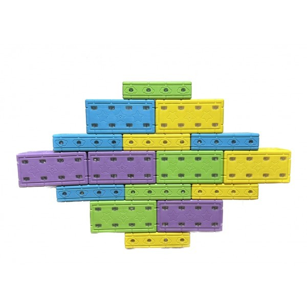 소프트회전 무독성자석벽돌 블럭(L18cm) 48pcs