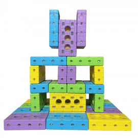 new 소프트회전 무독성자석벽돌 블럭(16cm) 48p