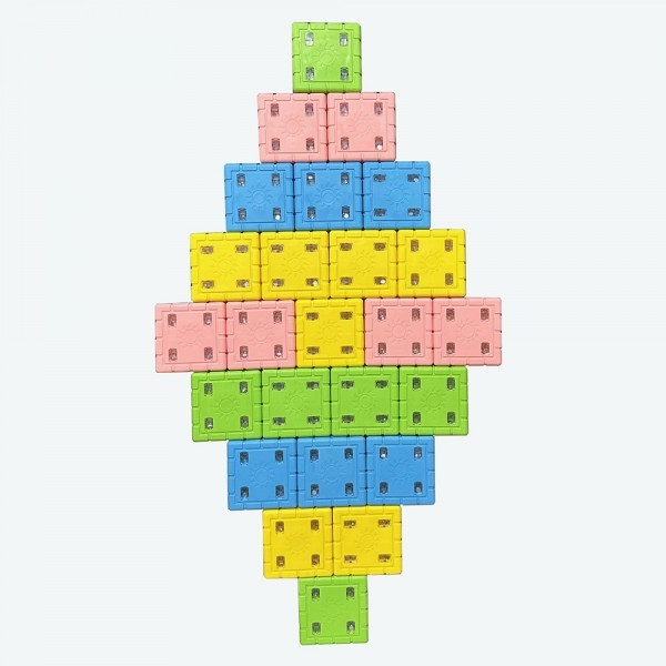 소프트회전 무독성자석벽돌블럭 M (9cm )48p