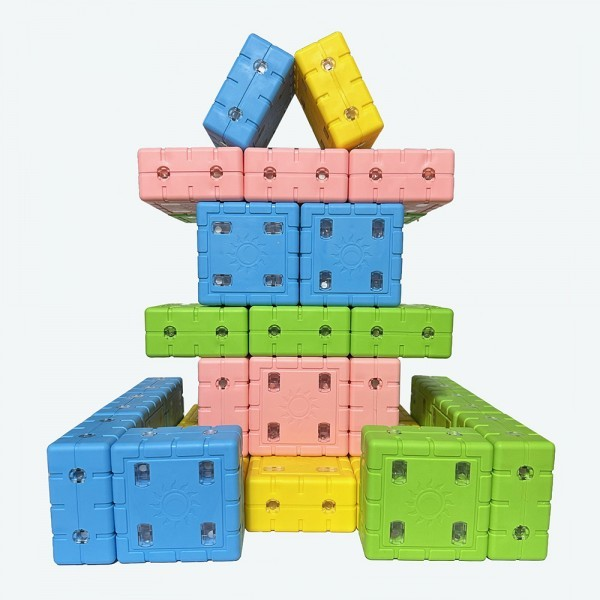 소프트회전 무독성자석벽돌블럭 M (9cm )48p