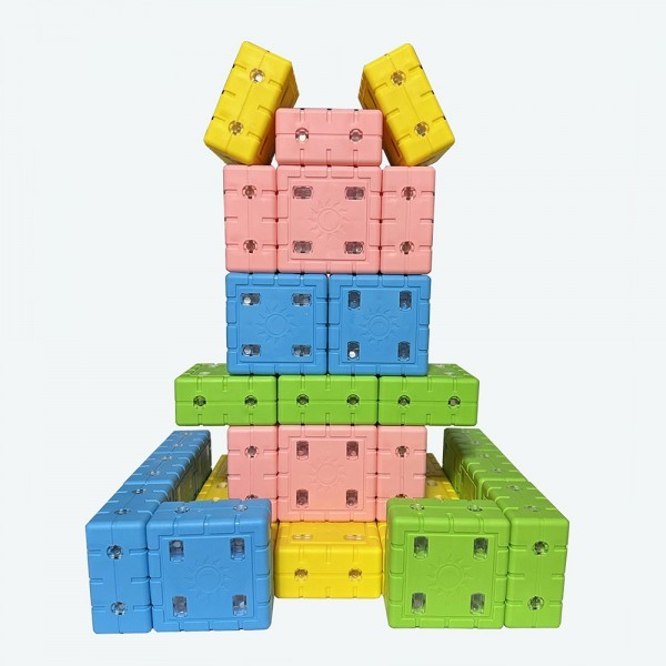 소프트회전 무독성자석벽돌블럭 M (9cm )48p