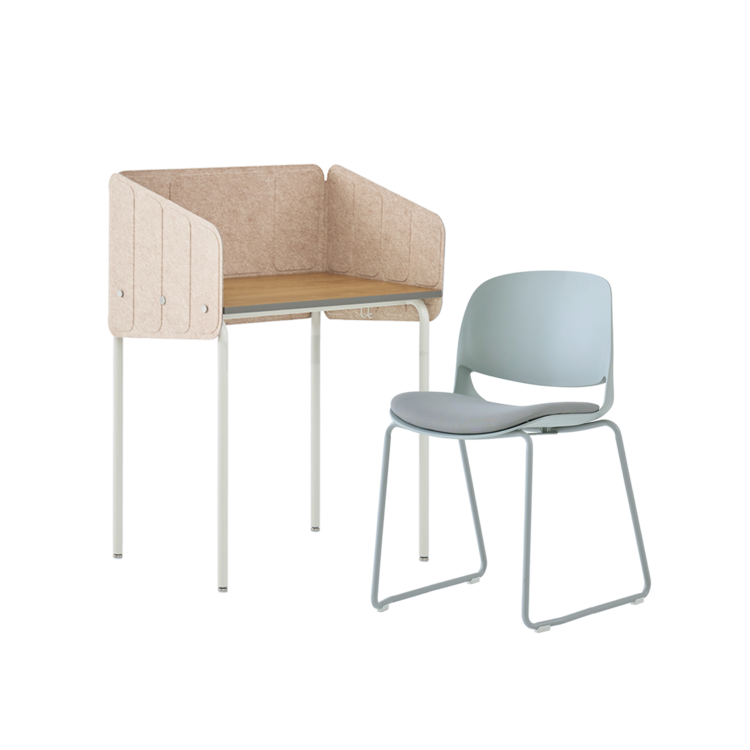 밀리펠트(DIY) 자습실책상(300)+엘라의자