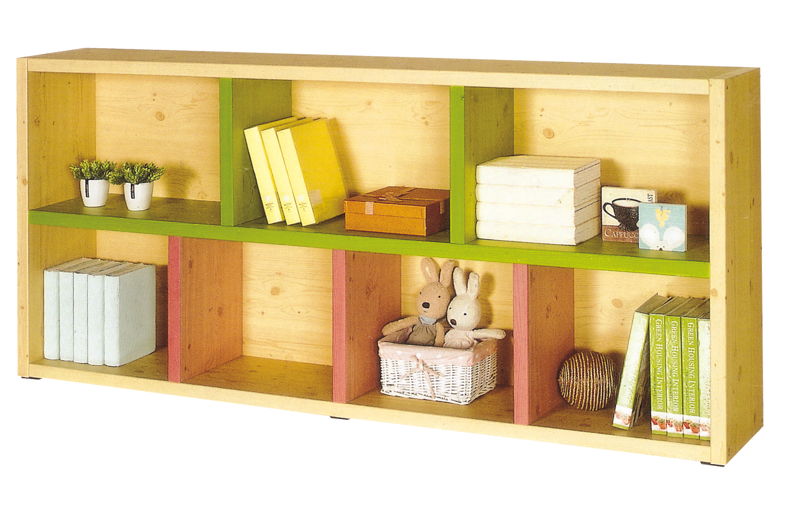 와이드 2단책장-(색상전체)